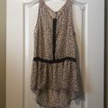 Anthropologie Tops | Anthropologie Tank Top | Color: Black/Cream/Tan | Size: S