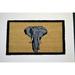 Millwood Pines Bardsley PVC Bleach Elephant 30 in. x 18 in. Non-Slip Indoor Only Door Mat Natural in Black/Brown/White | 18 W x 30 D in | Wayfair