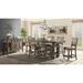 Imagio Home by Intercon Balbao Park 7 - Piece Counter Height Solid Oak Dining Set Wood/Upholstered in Brown/Gray | 36 H in | Wayfair