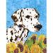 Winston Porter Dog & Sunflower 2-Sided Polyester 40 x 28 in. House Flag in Blue/Brown | 40 H x 28 W in | Wayfair 499B9C8CCAD1452E837B717D46AB6A68