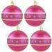 The Holiday Aisle® 4" (100mm) Ornament, Commercial Grade Shatterproof , Ball Decorated Ornaments in Pink | 10 H x 10 W x 5 D in | Wayfair