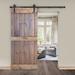 Barn Door - JM HOME Panel Wood Painted Barn Door w/ Installation Hardware Kit Wood in Brown | 84 H x 38 W in | Wayfair SDU-K1-BS-38