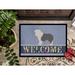 Winston Porter Old English Sheepdog Welcome Non-Slip Outdoor Door Mat Synthetics in White | 24 W x 36 D in | Wayfair