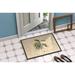 Bay Isle Home™ Englund Palm Tree Non-Slip Indoor Door Mat Synthetics in White | Rectangle 2' x 3' | Wayfair D8DB685E2029425BA6E6F6DE2AC2E25E