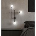 SONNEMAN Sabon™ 3 - Light LED Dimmable Armed Sconce Glass/Metal in Black | 19.5 H x 13.5 W x 3.75 D in | Wayfair 2063.25