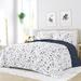 Wade Logan® Becklum Down Alternative Forget Me Not Reversible Comforter Set Polyester/Polyfill/Microfiber in Blue/Navy/White | Wayfair