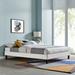 Ebern Designs Reign Performance Velvet Platform Bed Frame Velvet in Gray | 12 H x 63.5 W x 77.5 D in | Wayfair 9F0E170A2E9D4B92975D573F33410FEA