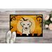The Holiday Aisle® Noaelle Halloween Yellow Labrador Non-Slip Outdoor Door Mat Synthetics | 18 W x 27 D in | Wayfair
