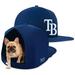 Navy Tampa Bay Rays Plush Pet Nap Cap Dog Bed