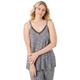 Plus Size Women's Marled Lace-Trim Sleep Tank by Dreams & Co. in Heather Charcoal Marled (Size 14/16) Pajama Top
