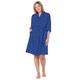 Plus Size Women's Cooling Robe by Dreams & Co. in Ultra Blue Dot (Size 18/20)