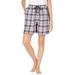 Plus Size Women's Flannel Pajama Short by Dreams & Co. in Slate Plaid (Size 22/24) Pajamas