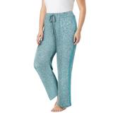 Plus Size Women's Supersoft Lounge Pant by Dreams & Co. in Deep Teal Marled (Size 14/16) Pajama Bottoms