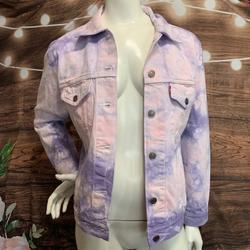 Levi's Jackets & Coats | Levi’s Ex Bf Trucker Jacket Tie Dye Pink Purple | Color: Pink/Purple | Size: S