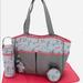Disney Accessories | Disney Minnie Mouse 4-Pcs Diaper Bag | Color: Gray/Pink | Size: Osg