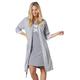 HAPPY MAMA Women's Maternity Hospital Gown Robe Nightie Set Labour & Birth 1275 (Graphite Melange, UK 10, M)