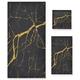 Mnsruu Black Marble With Gold Line Towel Set for Women Girl,Bath Towels Hand Towels and Washcloths,Absorbent Bathroom Accessories