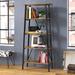 Isakson 72" H x 31.5" W Iron Etagere Bookcase in Brown/Yellow Laurel Foundry Modern Farmhouse® | 72 H x 31.5 W x 14.3 D in | Wayfair