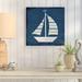 Breakwater Bay 'Nautical Love (Sail Boat)' - Unframed Print on Canvas in Blue | 18 H x 18 W x 1.5 D in | Wayfair 0EF14E5FF8A8409D9FD735EBF92020A3