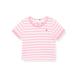 Tommy Hilfiger Mädchen Essential Stripe TOP S/S Hemd, Cotton Candy/White, 5