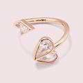 Kate Spade Jewelry | Kate Spade Rock Solid Stone Heart Twist Ring | Color: Gold/Pink | Size: 6