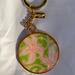 Lilly Pulitzer Accessories | Lilly Pulitzer Disc Key Chain | Color: Green/Pink | Size: Os