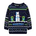 Vanilla Underground Minecraft Jumper Boys & Girls Creeper Knitted Long Sleeve Kids Christmas Sweater 9-10 Years