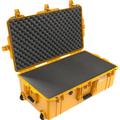 Pelican 1615AirWF Wheeled Hard Case with Foam Insert (Yellow) 016150-0001-240