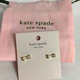 Kate Spade Jewelry | Kate Spade New York Set Bow Mini Stud Earrings | Color: Gold/White | Size: Os