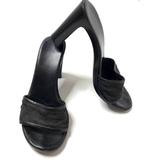 Gucci Shoes | Gucci Black Monogram Open Toe Mule Block Heel | Color: Black | Size: 6.5