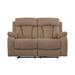 Winston Porter Ullery 63" Pillow Top Arm Reclining Loveseat Microfiber/Microsuede in Brown | 40 H x 63 W x 38 D in | Wayfair