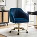 Etta Avenue™ Adan Task Chair Upholstered in Blue | 33.5 H x 23.2 W x 22.8 D in | Wayfair D10C062CDEA0464FAEE776D9F9C11019