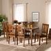 Baxton Studio Zamira Modern Transitional Walnut Brown Finished Wood 7-PC Dining Set - Wholesale Interiors Zamira-Walnut-7PC Dining Set