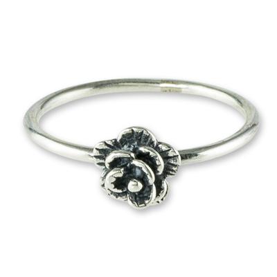 Humble Blossom,'Small Flower Ring in Sterling Silver'