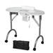 Inbox Zero Marjorie Nail Manicure Table Desk Wood in Brown/Gray/White | 29.5 H x 36 W x 16.9 D in | Wayfair CCB0CDFBBBA9412C94CCE55AAE6F71CE