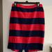J. Crew Skirts | J.Crew Striped Pencil Skirt Size 2 | Color: Blue/Red | Size: 4