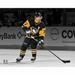 Sidney Crosby Pittsburgh Penguins Unsigned Black Jersey Skating Spotlight Photograph