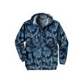 Men's Big & Tall Fleece Zip-Front Hoodie by KingSize in Navy Marble (Size 4XL) Fleece Jacket