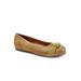 Extra Wide Width Women's Sonoma Knot Flat by SoftWalk in Light Olive (Size 7 WW)