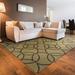 Brown/Green 96 x 1.5 in Area Rug - Winston Porter Marisela Geometric Handmade Tufted Green/Brown Area Rug Polyester | 96 W x 1.5 D in | Wayfair