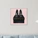 Oliver Gal Good Shoes & Good Places Pink Shoes - Painting Canvas in Black/Pink | 12 H x 12 W x 1.5 D in | Wayfair 25252_12x12_CANV_WFL