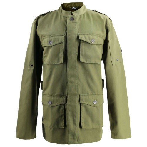 Exner 226 - Kochjacke Parkastyle, langarm, Druckknöpfe : olive 65% Polyester 35%Baumwolle 220 g/m² M Image