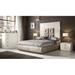 Everly Quinn Dillman Solid Wood Upholstered Standard 4 Piece Bedroom Set Upholstered in Brown/Gray, Size Full/Double | Wayfair