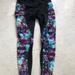 Athleta Pants & Jumpsuits | Athleta Ankle Tight Floral Yoga/Leggings Medium | Color: Black/Purple | Size: M