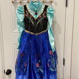 Disney Costumes | Disney Deluxe Limited Edition Frozen Anna Dress 7/8 | Color: Blue/Red | Size: Girls 7/8