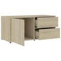 Ramton Small Modern TV Stand Media Entertainment 2 Drawer Cabinet Cupboard Storage Unit Lowboard Sonoma Oak