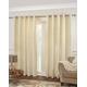 Ambiance Home 90" x 90" Waffle Cream Eyelet Curtains, Lined Diamond Waffle Weave Effect, Ivory Natural