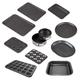 AMOS Oven Tray Set [10 Pcs] - Carbon Steel, Non-Stick Tray Set for Baking, Roasting | Cookware & Bakeware