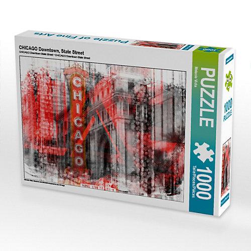 Puzzle CALVENDO Puzzle CHICAGO Downtown, State Street - 1000 Teile Foto-Puzzle glückliche Stunden Kinder