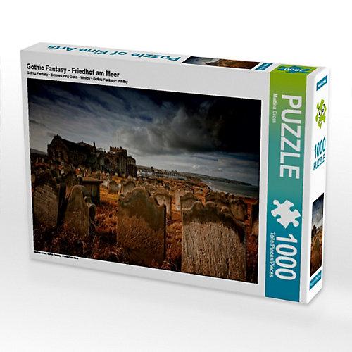 Puzzle CALVENDO Puzzle Gothic Fantasy - Friedhof am Meer - 1000 Teile Foto-Puzzle glückliche Stunden Kinder